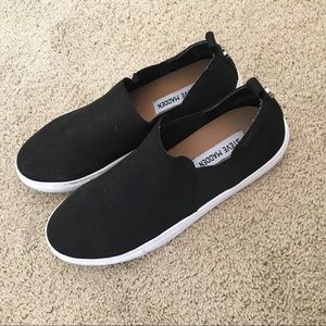 Black Steve Madden Slip Ons